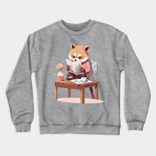 Red Panda Reading Crewneck Sweatshirt